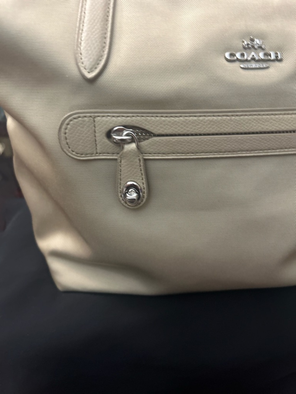 Coach Nylon Tote Bag with Silver Hardware. *Original Hang Tag missing - Picture 6 of 11